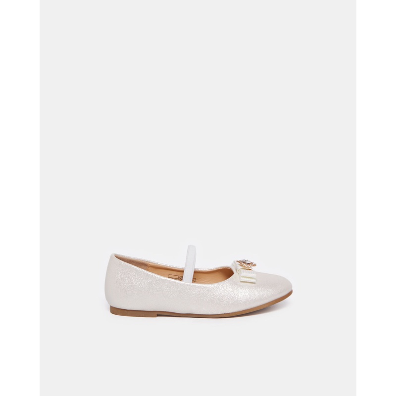 Girls White Bow Ballerina|EU25|EU26|EU27|EU28|EU29|EU30