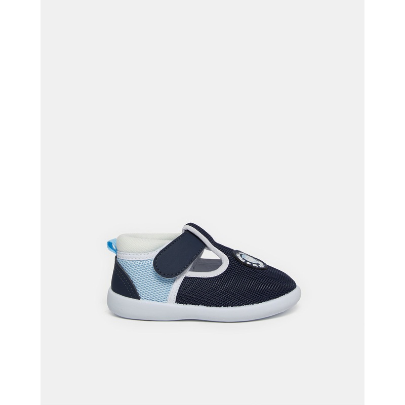 Infant Boys Navy Strap Sneaker