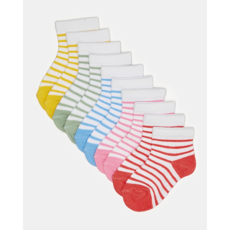Infant Girls Assorted Ankle Length Socks (Pack Of 5)