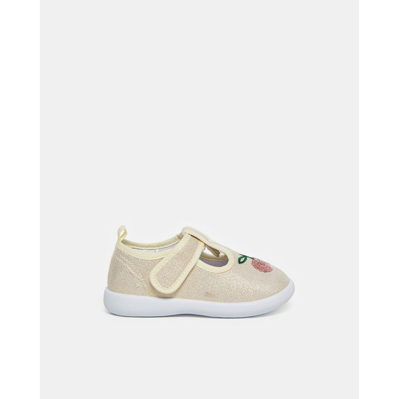 Infant Girls Gold Sequin Sneaker