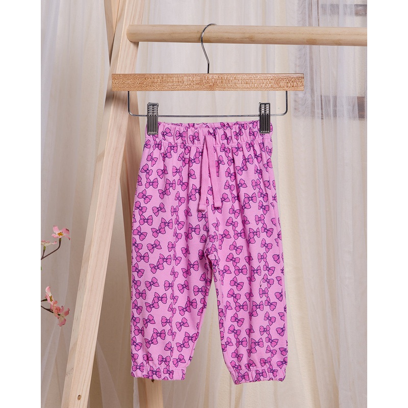 Infant Girls Lilac Printed Joggers