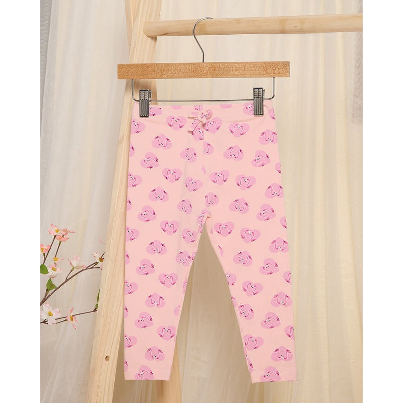 Infant Girls Pink Flamingo Print Leggings
