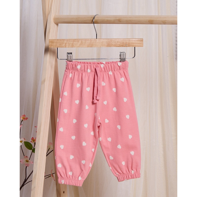Infant Girls Pink Printed Leggings