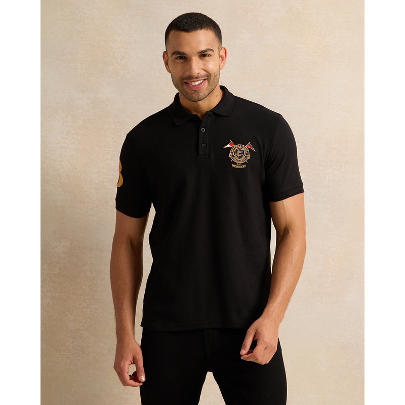 Men Black Badge Polo Shirt|Small|Medium|Large|X-Large|XX-Large