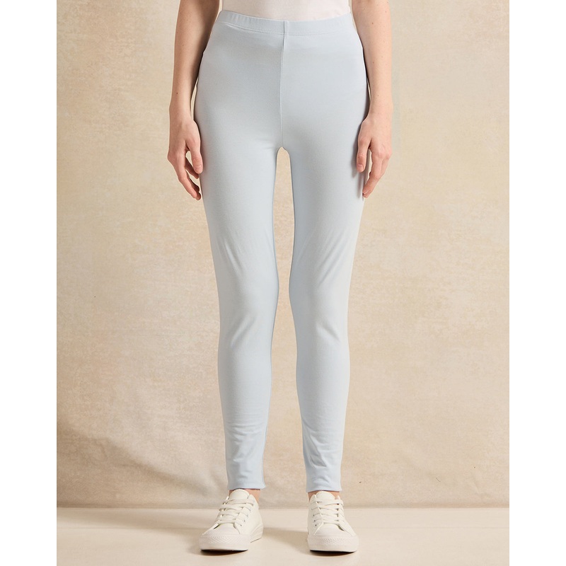 Senior Girls Blue Plain Leggings