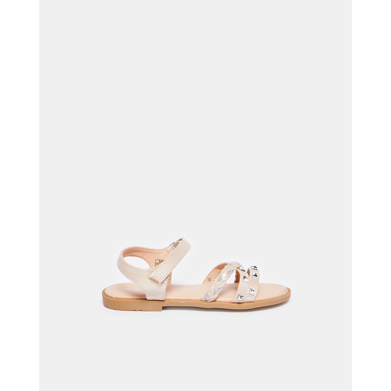 Senior Girls Gold Stud Sandal|EU30|EU31|EU32|EU33|EU34|EU35|EU36
