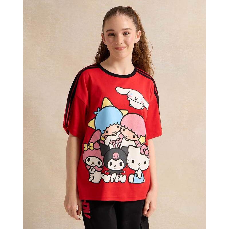 Senior Girls Red Hello Kitty Printed -Tshirt