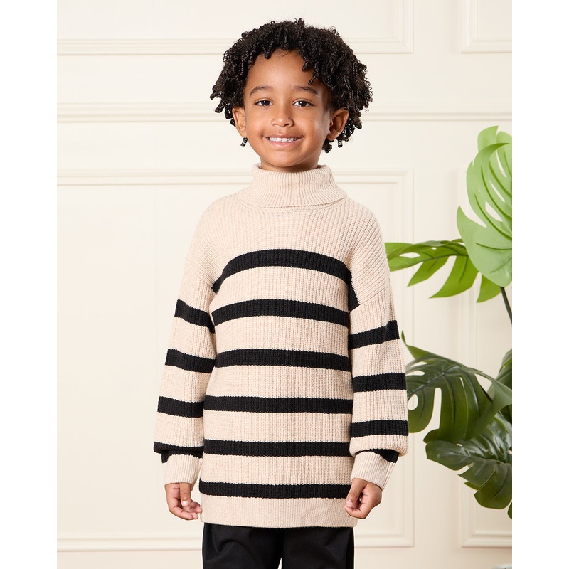 Boys Cream Striped Jumper|2-3 Years|3-4 Years|4-5 Years|5-6 Years|6-7 Years|7-8 Years