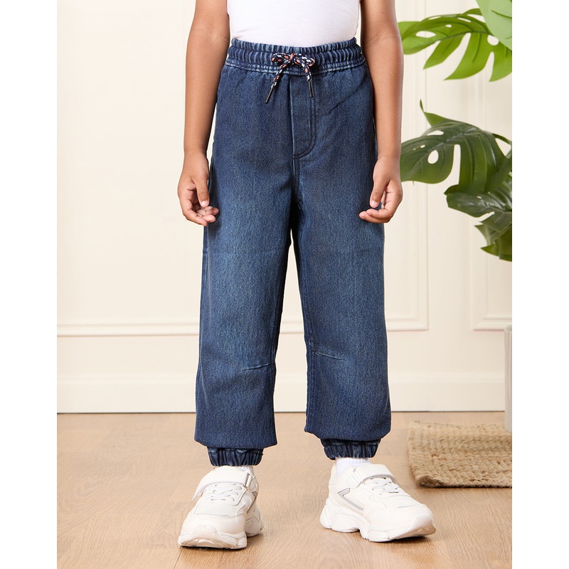 Boys Navy Solid Pull-on Jeans|2-3 Years|3-4 Years|4-5 Years|5-6 Years|6-7 Years|7-8 Years