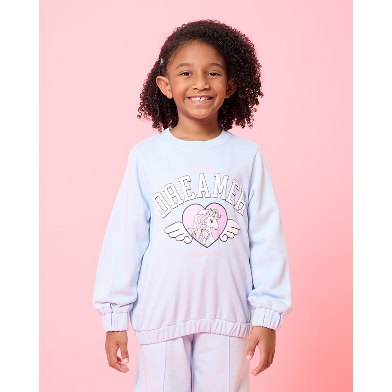 Girls Blue Dreamer Print Sweatshirt