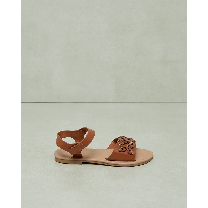 Girls Brown Embellished Sandal