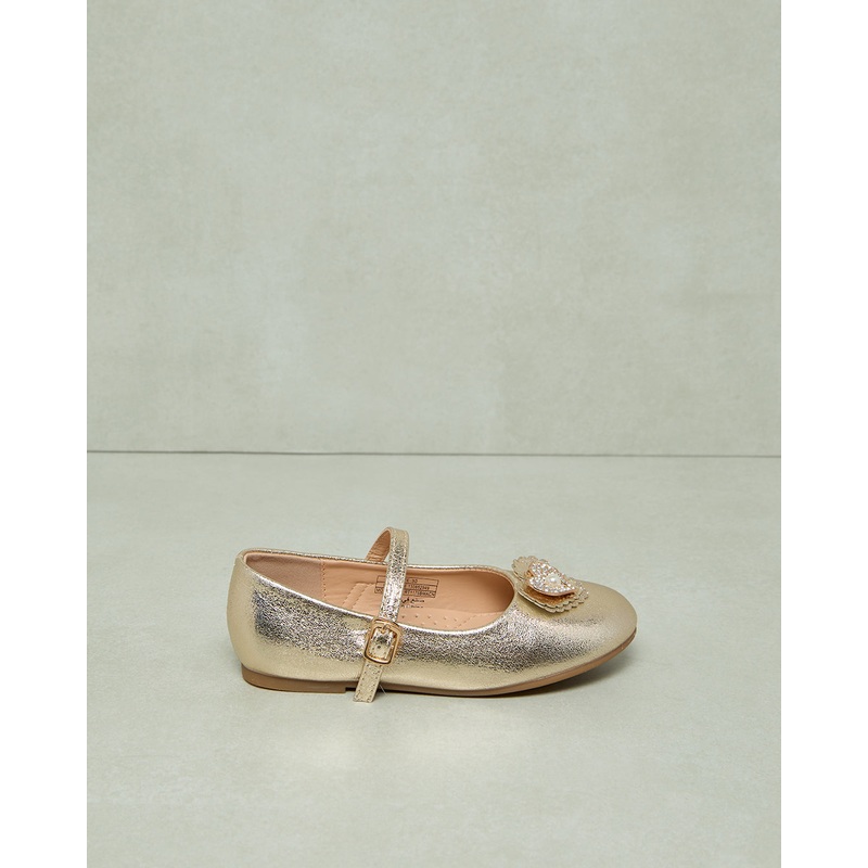 Girls Gold Heart Ballerina|EU25|EU26|EU27|EU28|EU29|EU30