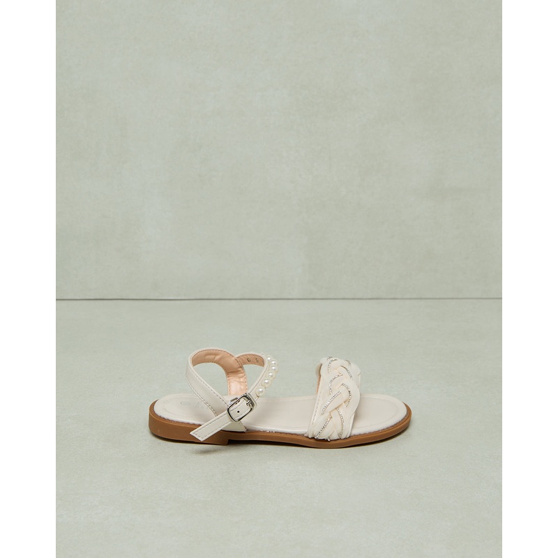 Girls White Pearl Sandal|EU25|EU26|EU27|EU28|EU29|EU30