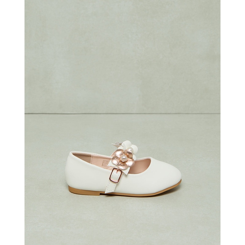 Infant Girls White Floral Ballerina
