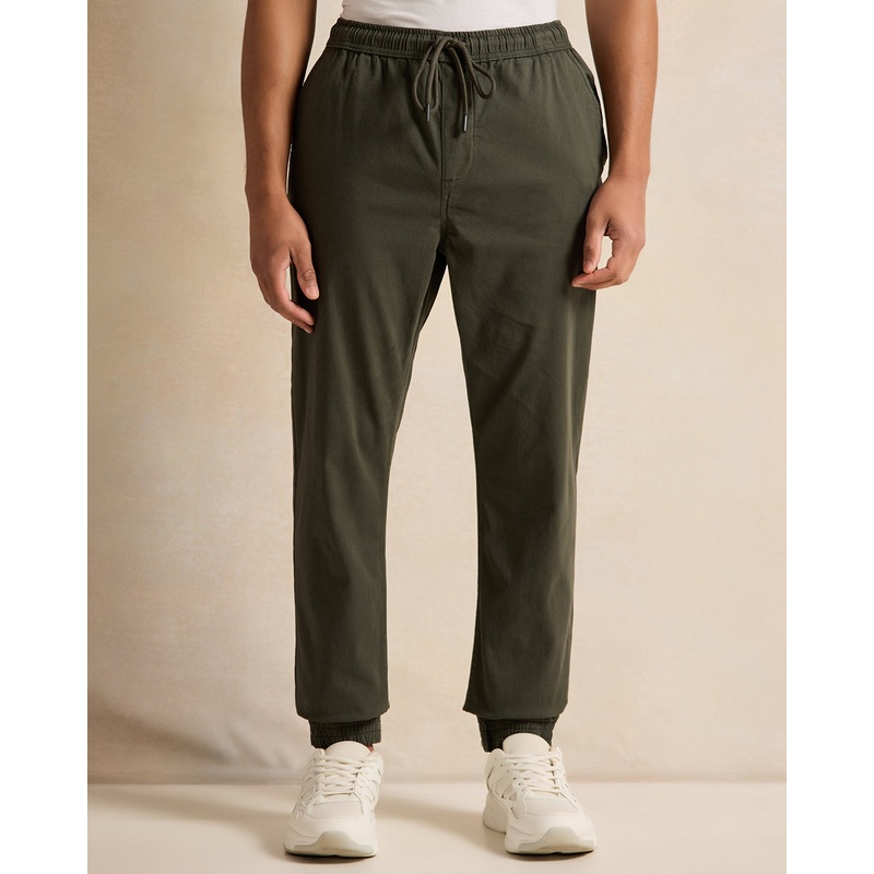 Men Olive Solid Joggers|Small|Medium|Large|X-Large|XX-Large