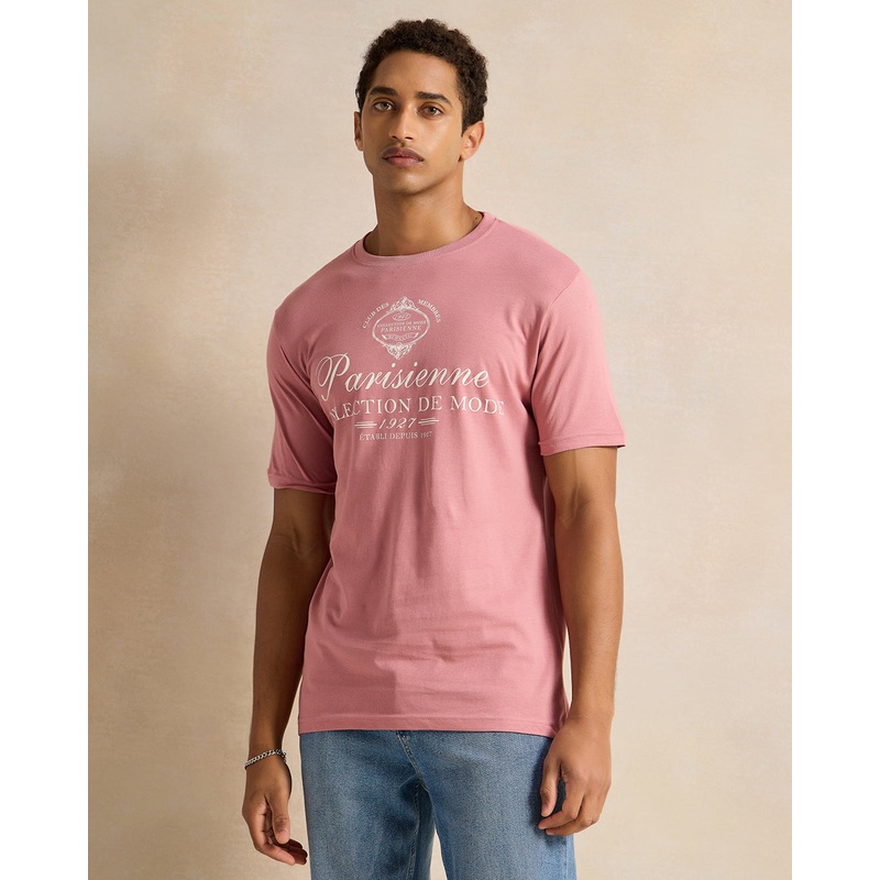Men Pink Printed T-Shirt|Small|Medium|Large|X-Large|XX-Large