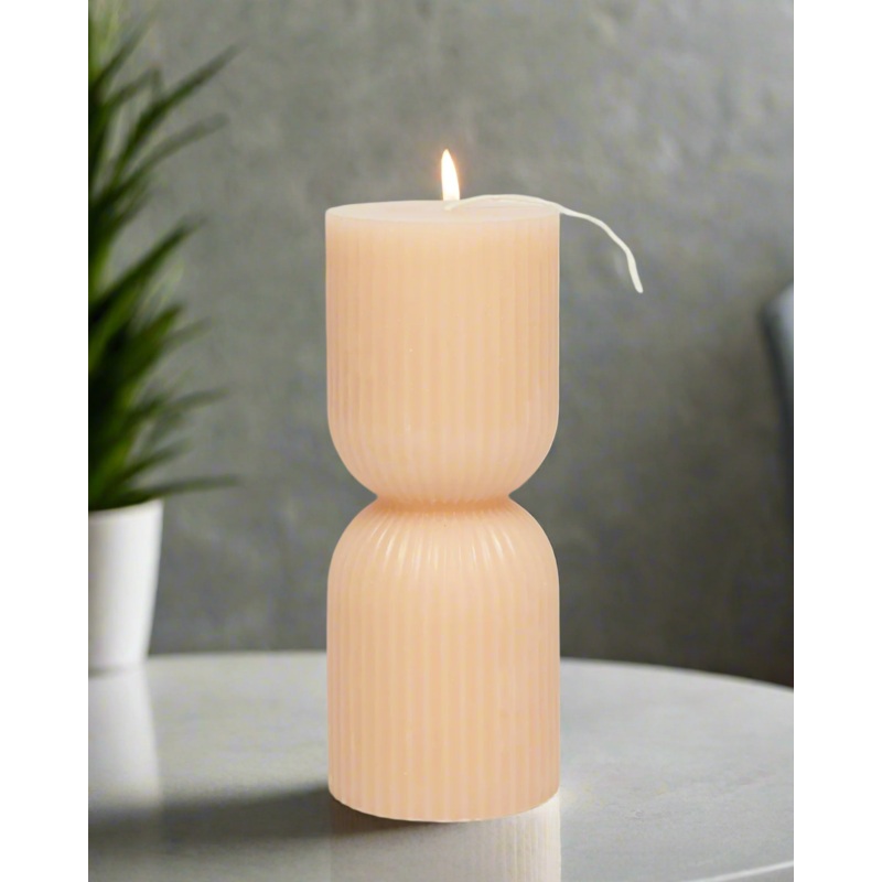 Pink Pillar Shaped Candle