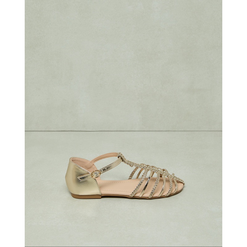 Senior Girls Gold Fisherman Sandal