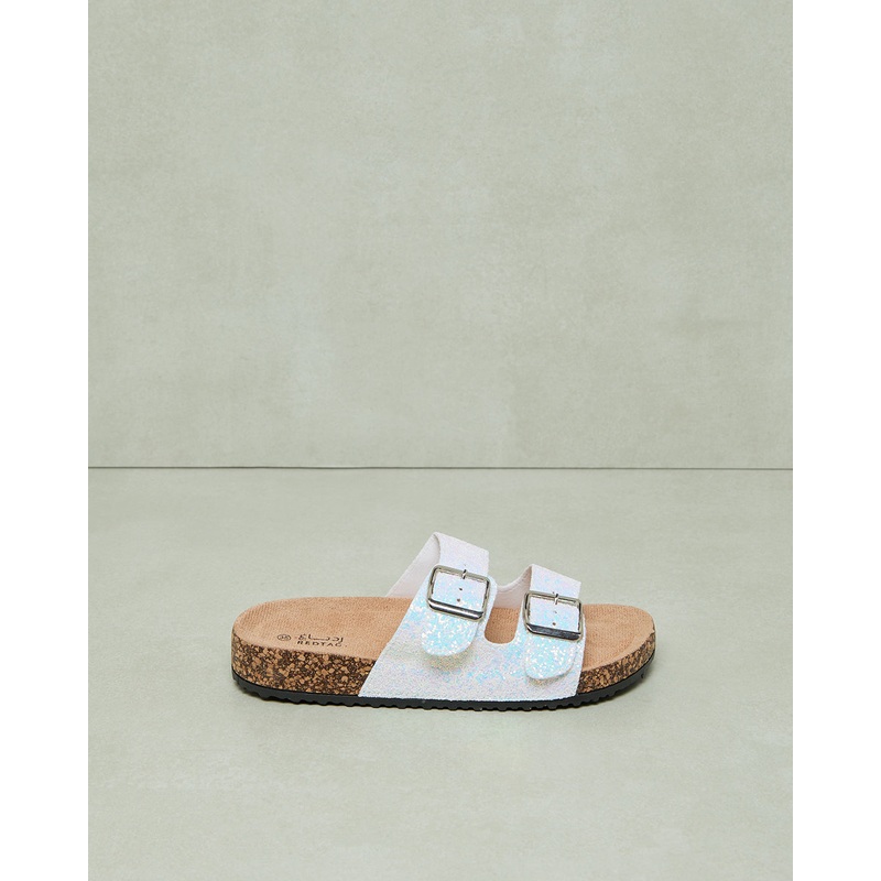Senior Girls White Cork Mule|EU31|EU32|EU33|EU34|EU35|EU36|EU37