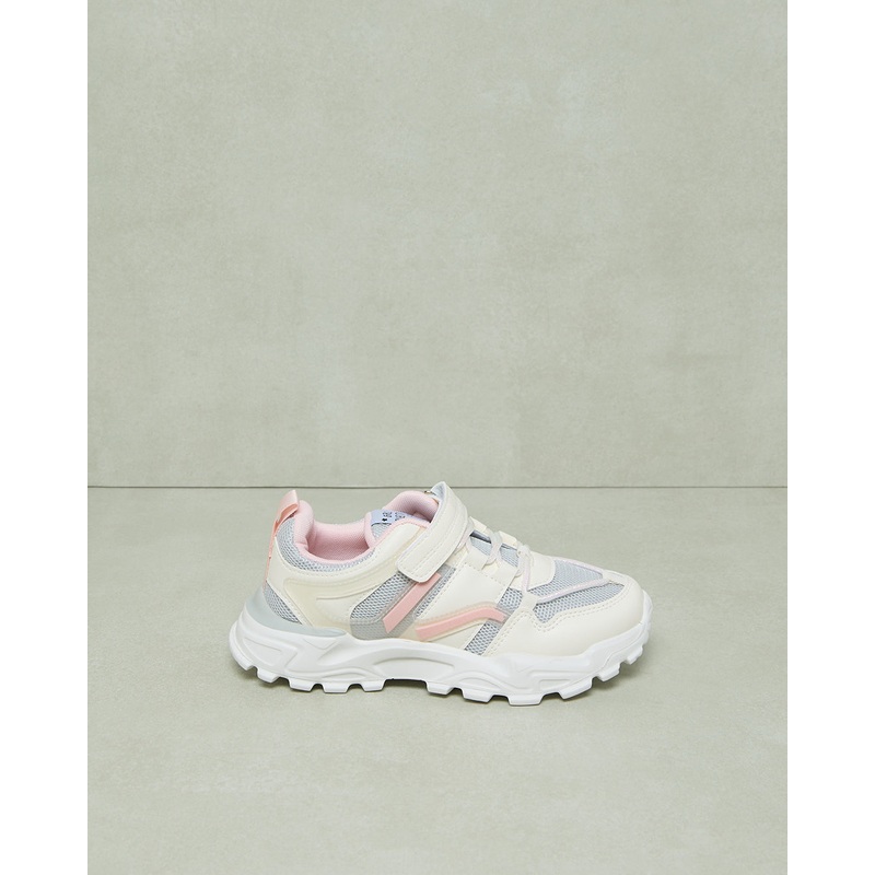 Senior Girls White Velcro Multi-Piece Trainer