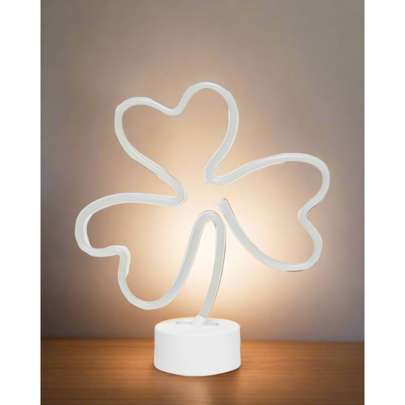 White Flower Led Light With Base