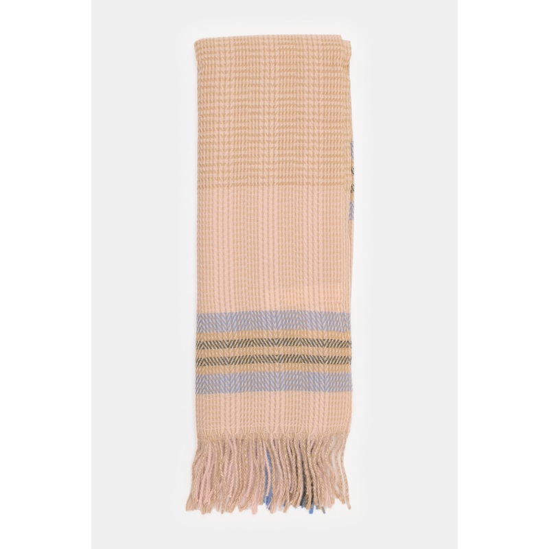 Women Pink Embellished Knitted Scarf