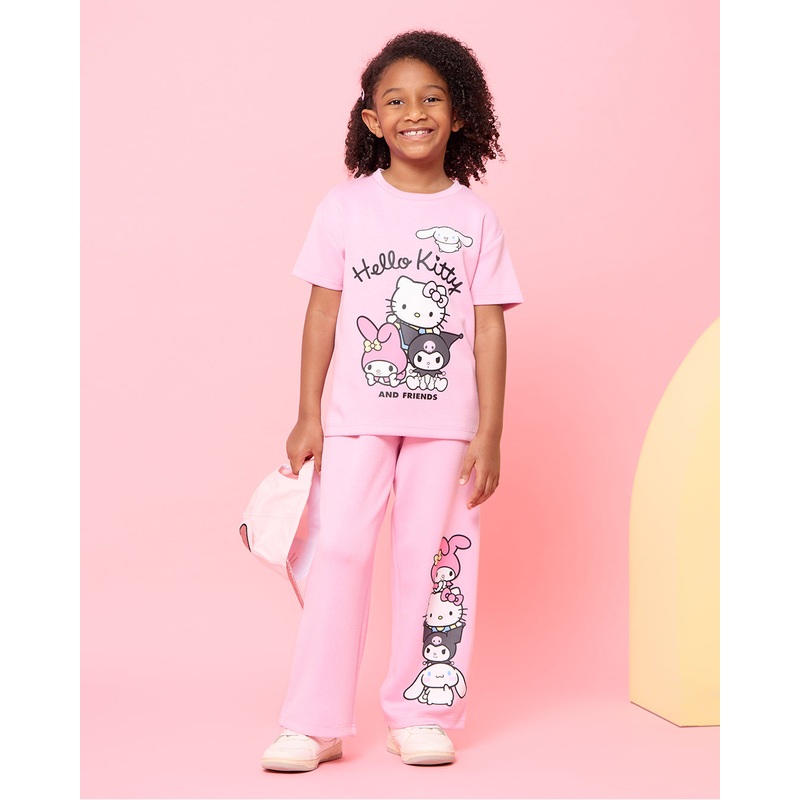 Girls Pink Hello Kitty Casual Set (2 Piece)