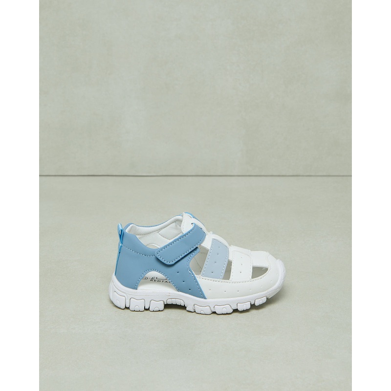 Infant Boys Blue And White Cork Sandal