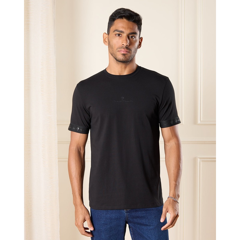 Men Black Solid T-Shirt|Small|Medium|Large|X-Large|XX-Large