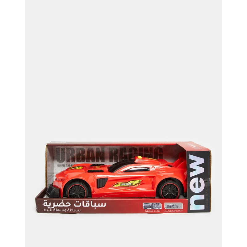 Red Inertial Car With Music And Light