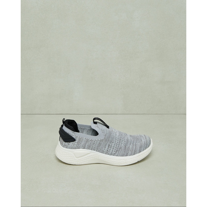 Senior Boys Grey Knitted Slip-On