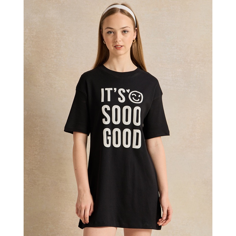 Senior Girls  Black Casual Dress