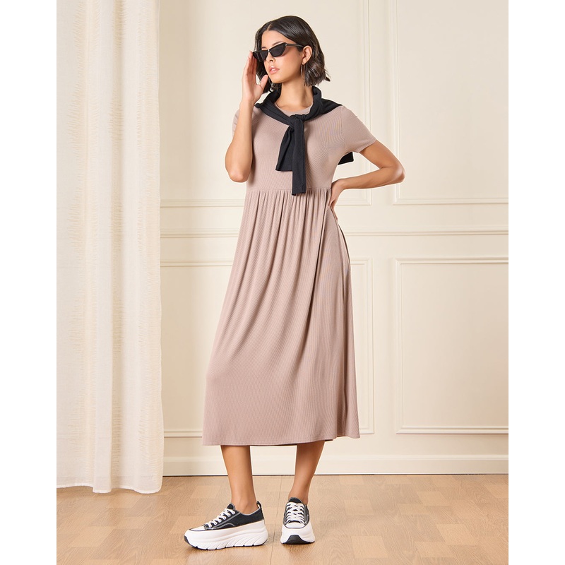 Women Beige Maxi Dress|UK8|UK10|UK12|UK14|UK16|UK18