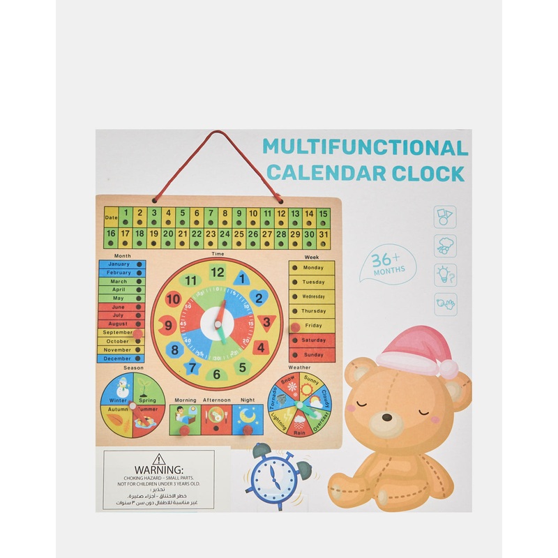 Assorted Wood Calendar Clock