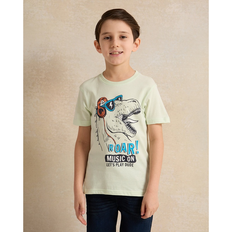 Boys Mint Printed T-shirt|2-3 Years|3-4 Years|4-5 Years|5-6 Years|6-7 Years|7-8 Years
