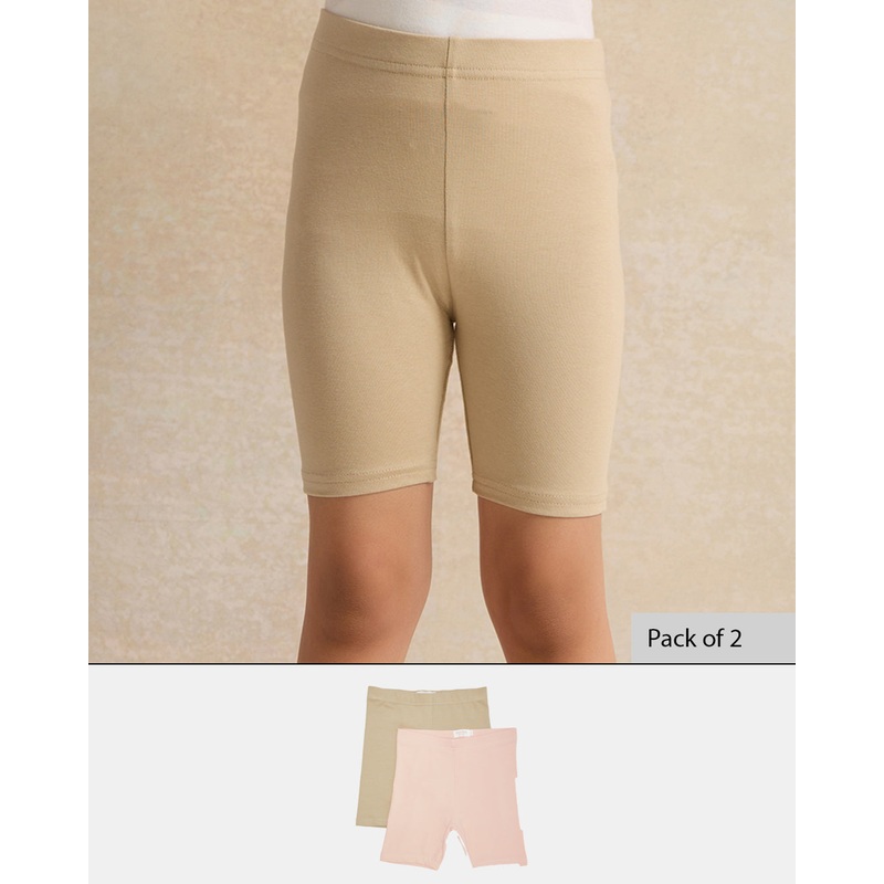 Girls Beige Plain Shorts|2-3 Years|3-4 Years|4-5 Years|5-6 Years|6-7 Years|7-8 Years