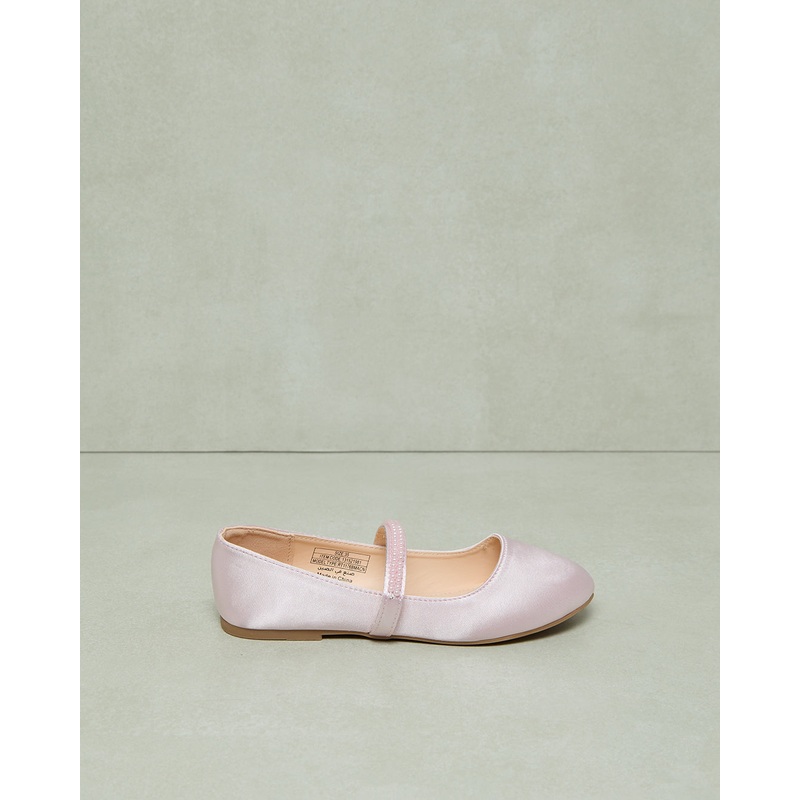 Girls Pink Pearl Embellished Ballerina