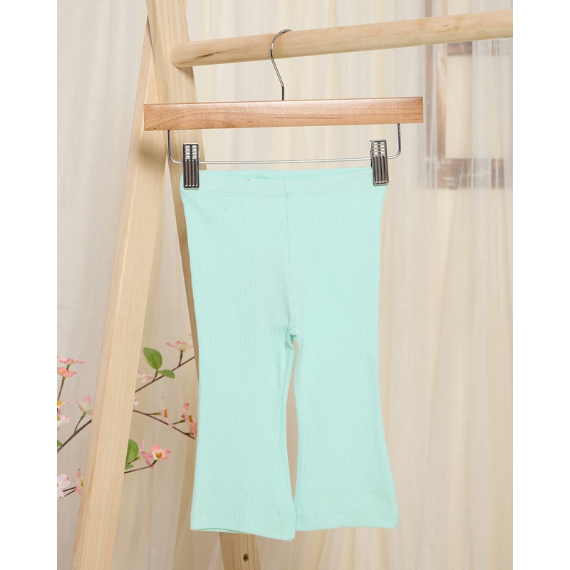 Infant Girls Mint Ribbed Leggings