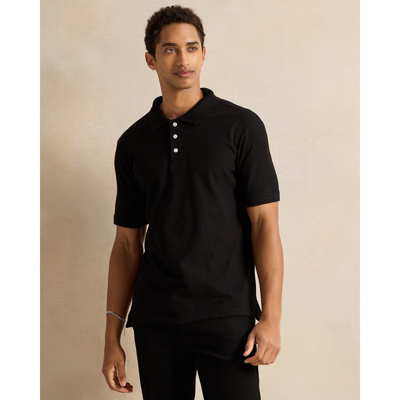 Men Black Basic Polo Shirt|Small|Medium|Large|X-Large|XX-Large