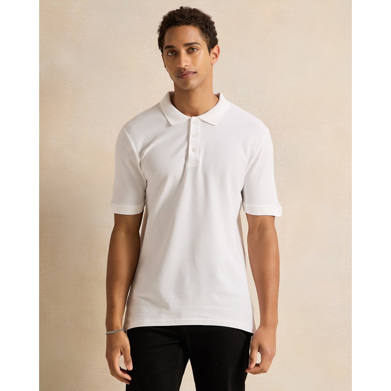 Men White Basic Polo Shirt|Small|Medium|Large|X-Large|XX-Large