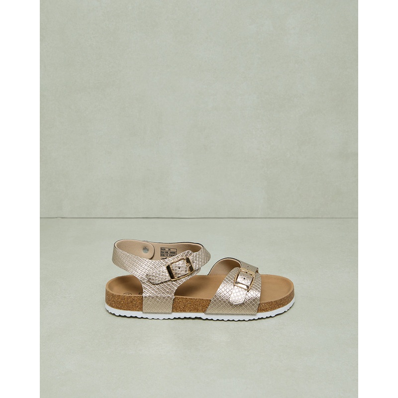 Senior Girls Gold Cork Sandal|EU30|EU31|EU32|EU33|EU34|EU35|EU36