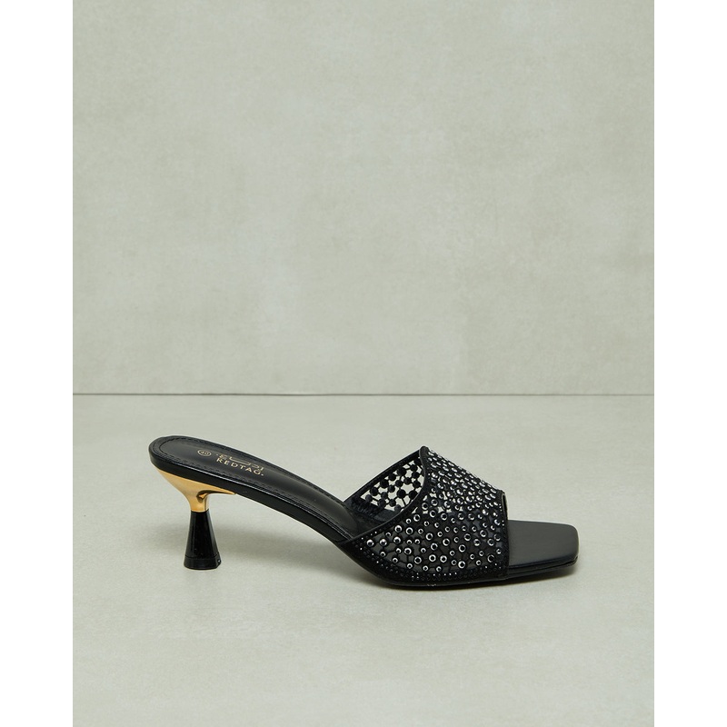 Women Black Diamante Mule|EU36|EU37|EU38|EU39|EU40|EU41