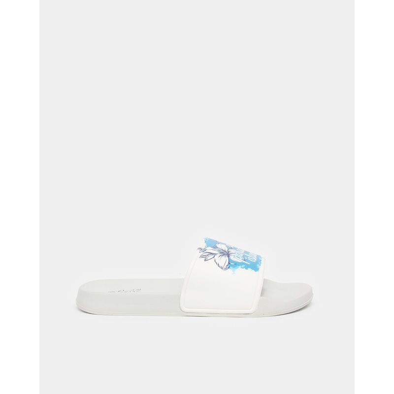 Women Grey Floral Slide|EU36|EU37|EU38|EU39|EU40|EU41