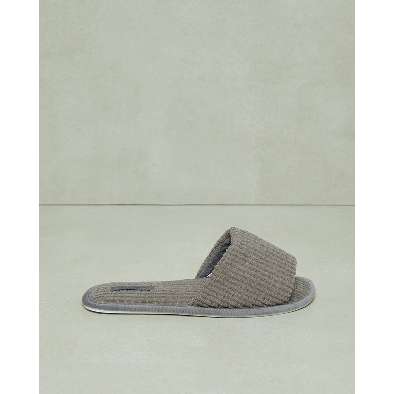 Women Grey Textured Slipper|Small|Medium|Large