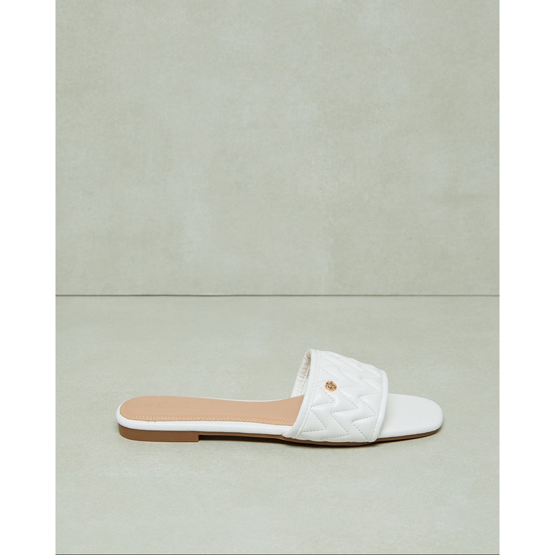 Women White Quilted Mule|EU36|EU37|EU38|EU39|EU40|EU41
