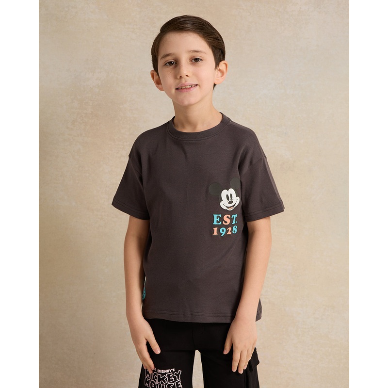 Boys Charcoal Mickey Mouse T-Shirt