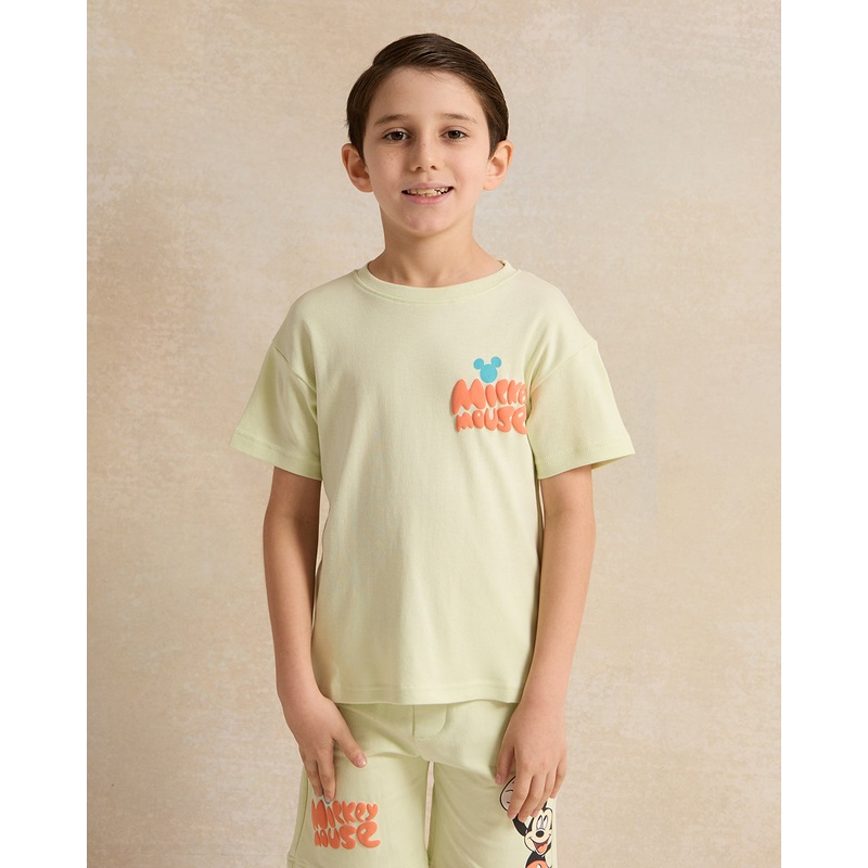 Boys Green Mickey Mouse T-Shirt