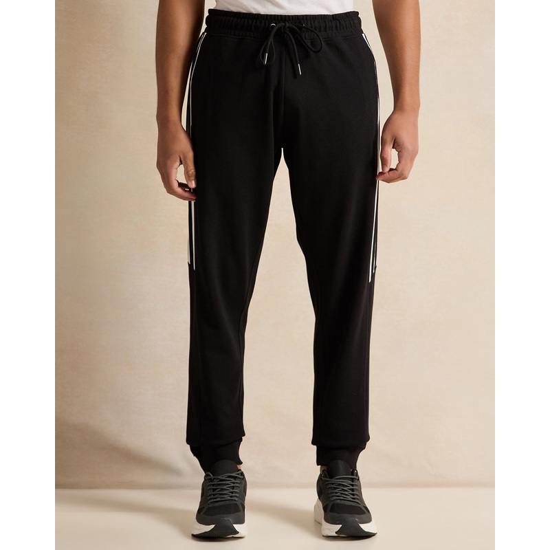 Men Black Pique Active Pants|Small|Medium|Large|X-Large|XX-Large