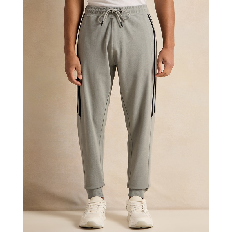 Men Grey Pique Active Pants|Small|Medium|Large|X-Large|XX-Large