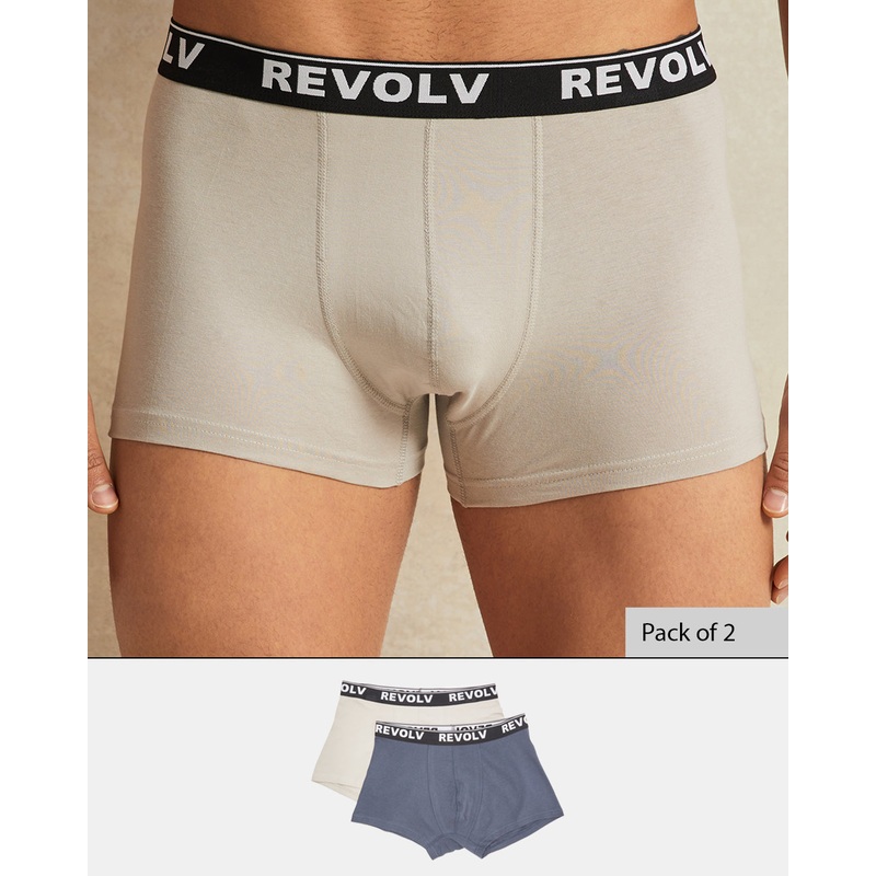 Men Grey Plain Hipster Set (Pack Of 2)